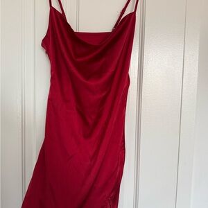 Elegant Red Slip Dress